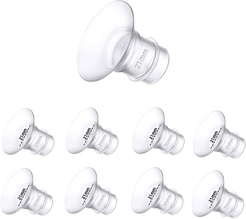 Trymall Flange Inserts 21mm 8PCS,Wearable Breast Pump Parts Compatible with Momcozy S12 pro/S9 pro/S12/S9/Medela/Spectra/TSRETE 24mm Breast Pump Shields/Flanges,Reduce 24mm Nipple Tunnel Down to 21mm - Image 1